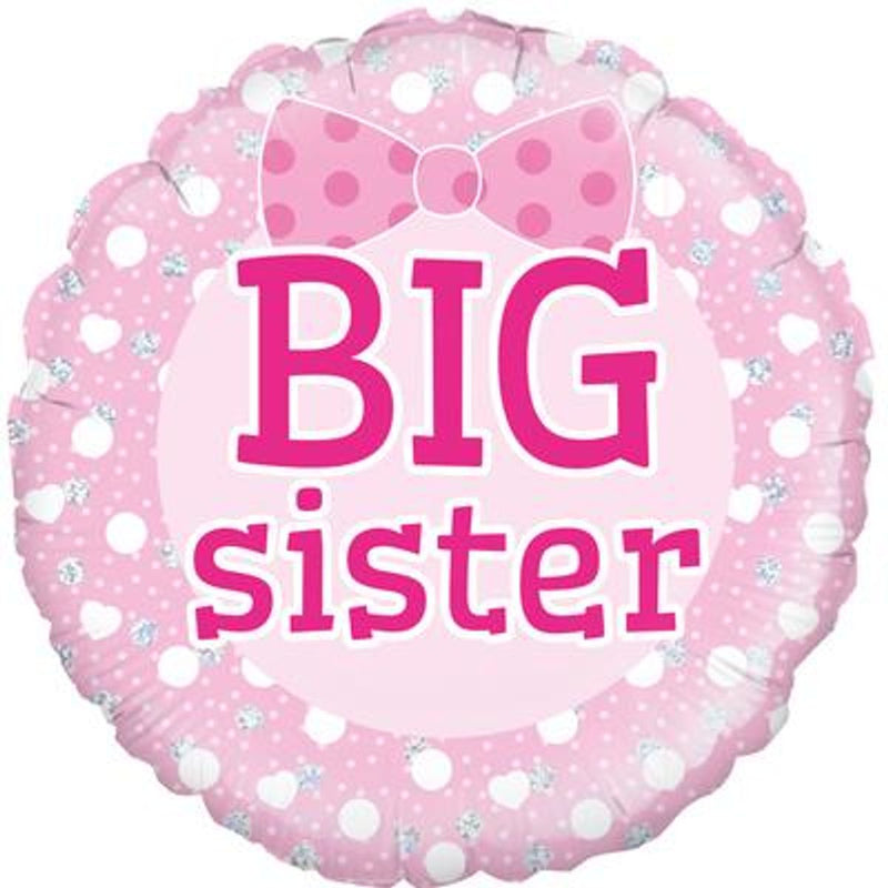 Big Sister Holographic 18" Foil Balloon (Optional Helium Inflation)