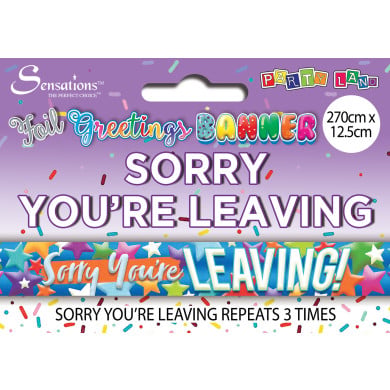 Banner Sorry You're Leaving