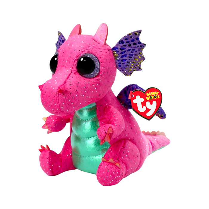 Ty Beanie Boos Regular - Spitfire the Dragon soft toy - side