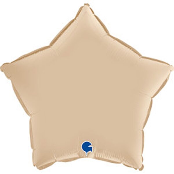 Satin Chocolate Star Shaped Foil Balloon (Optional Helium Inflation)