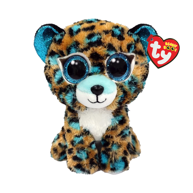Ty Beanie Boos Regular - Cobalt the Leopard soft toy
