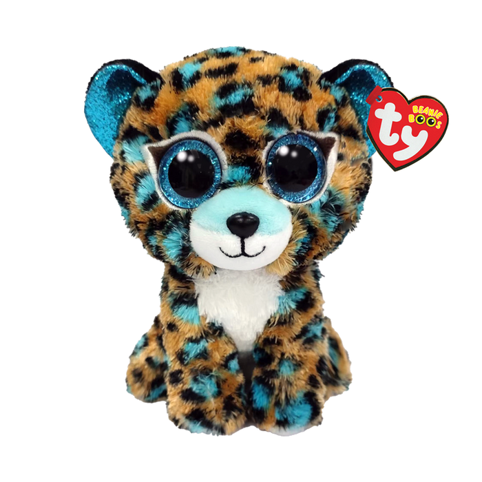 Ty Beanie Boos Regular - Cobalt the Leopard soft toy