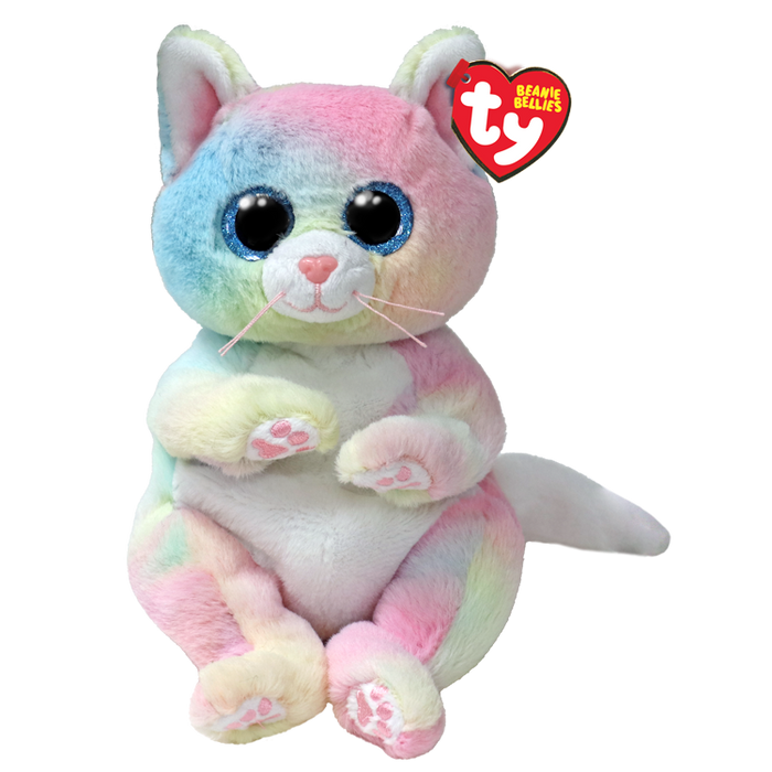 Ty Beanie Bellies Regular - Jenni the Rainbow Cat soft toy