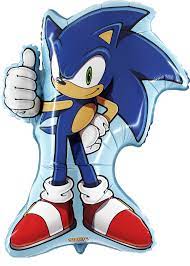 Sonic The Hedgehog SuperShape Helium Filled Foil Balloon - 33" (Optional Helium Inflation)