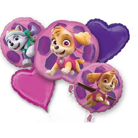 Paw Patrol Sky & Everest Bouquet Foil Balloon (Optional Helium Inflation)