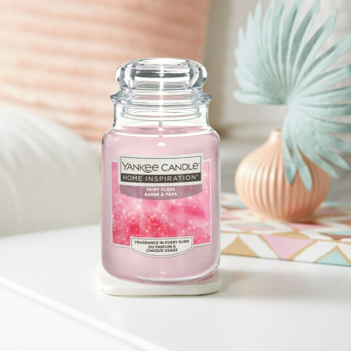Yankee Fairy Floss Glass Jar Candle 538g