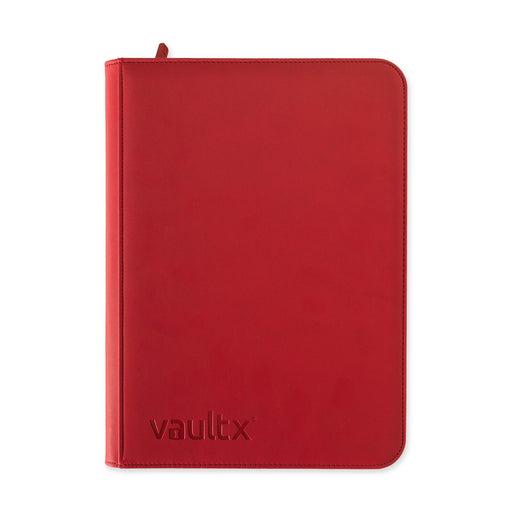 9-Pocket Exo-Tec Zip Binder - Fire Red