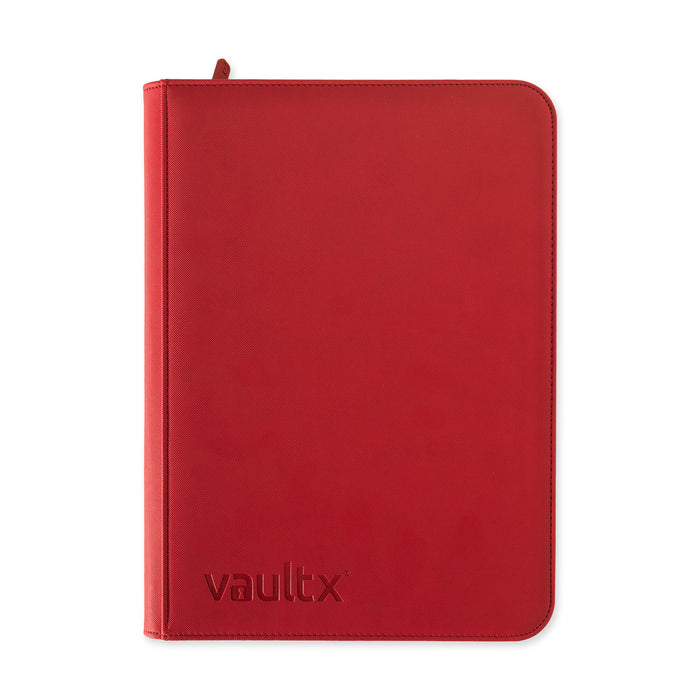 9-Pocket Exo-Tec Zip Binder - Fire Red