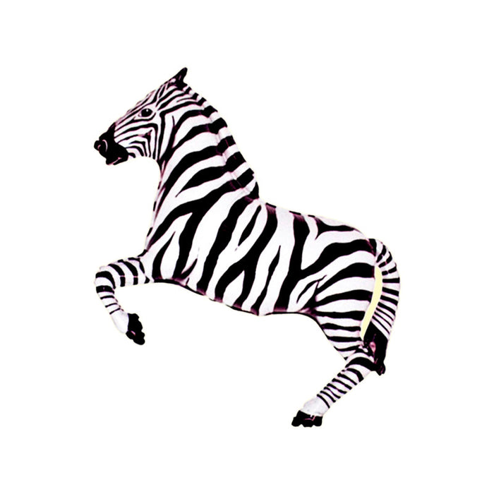 Zebra Shape 34" Foil Balloon (Optional Helium Inflation)