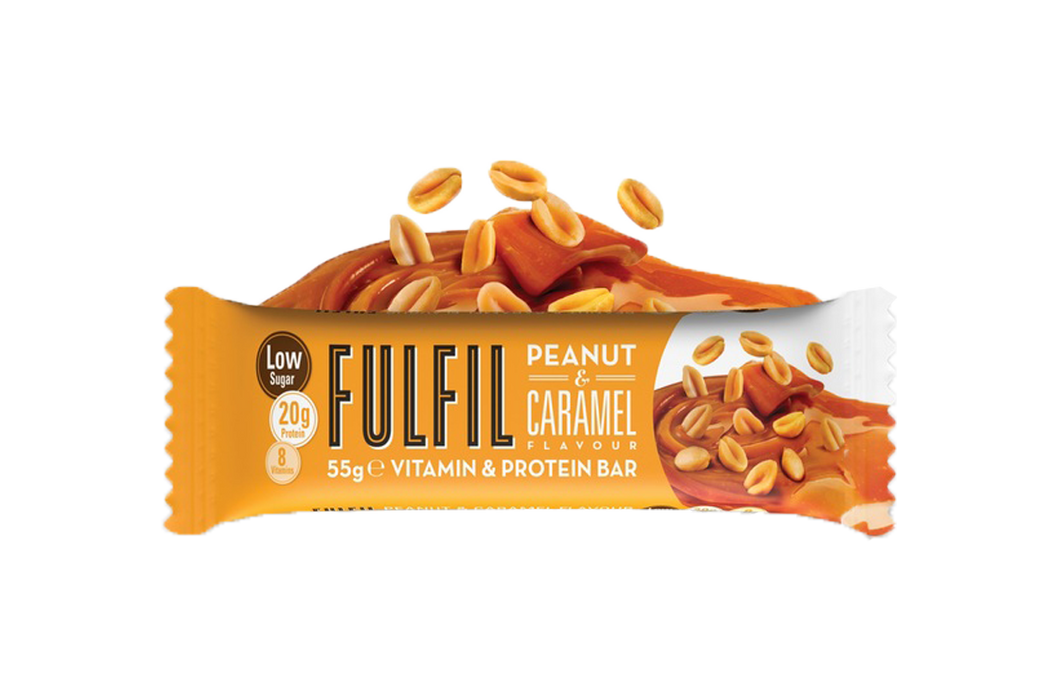 12 x Fulfil Chocolate Peanut & Caramel Flavour Vitamin & Protein Bar 40g BBE:16/05/25