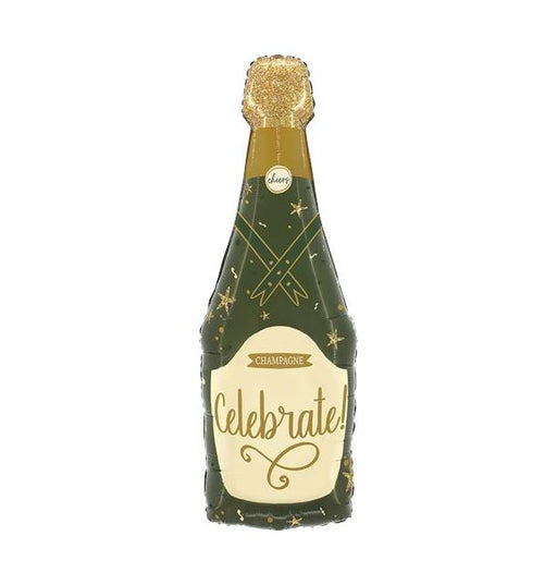 40" Grabo Sparkle Champagne Bottle Foil Supershape Balloon
