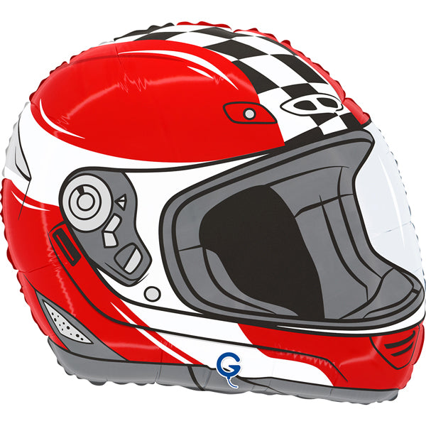 Racing Helmet Supershape Foil Balloon (Optional Helium Inflation)
