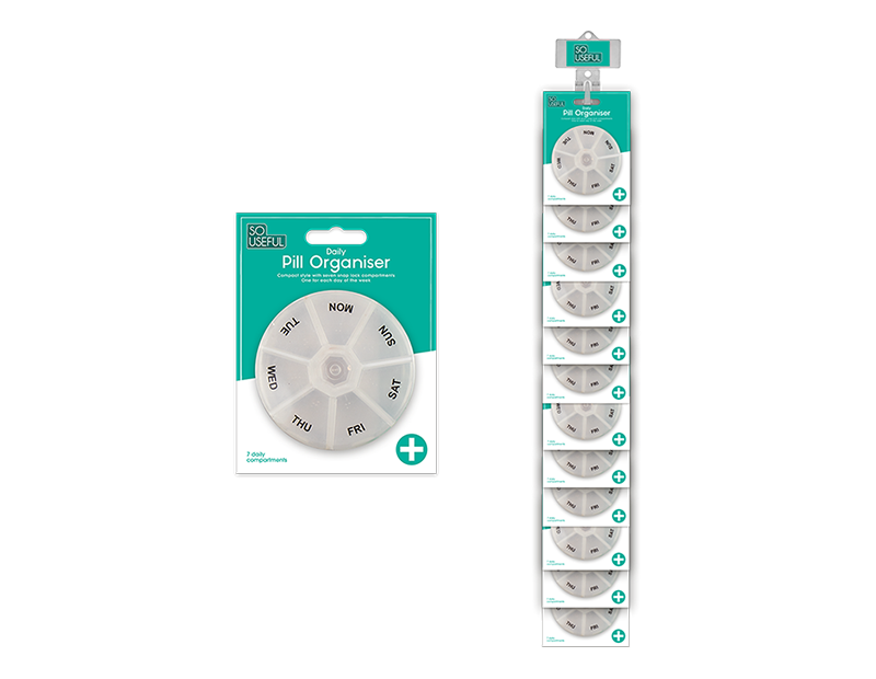 Weekly Pill Organiser With Clip Strip