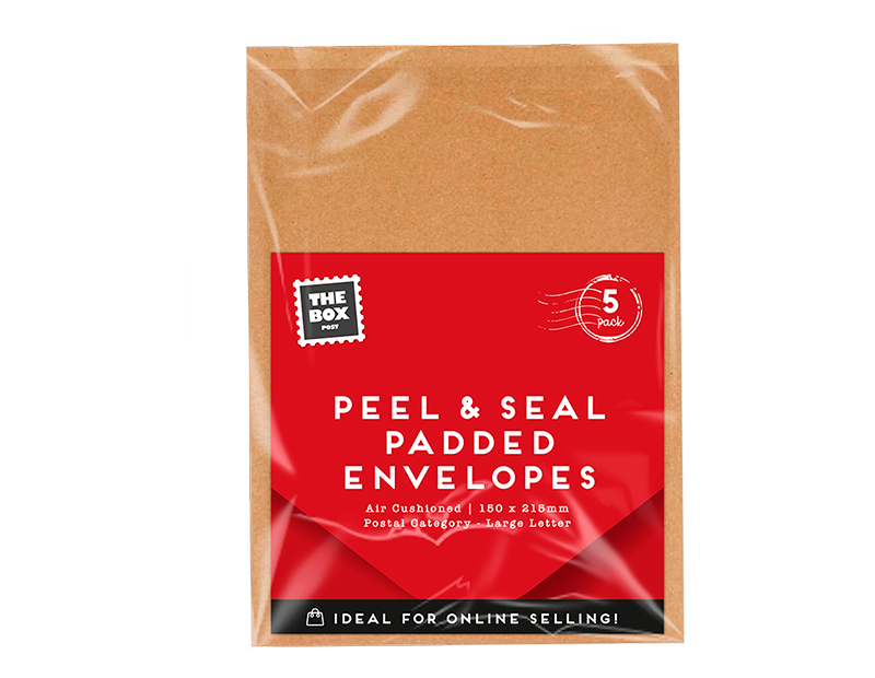 Peel & Seal Padded Envelopes 15x21.5cm 5pk