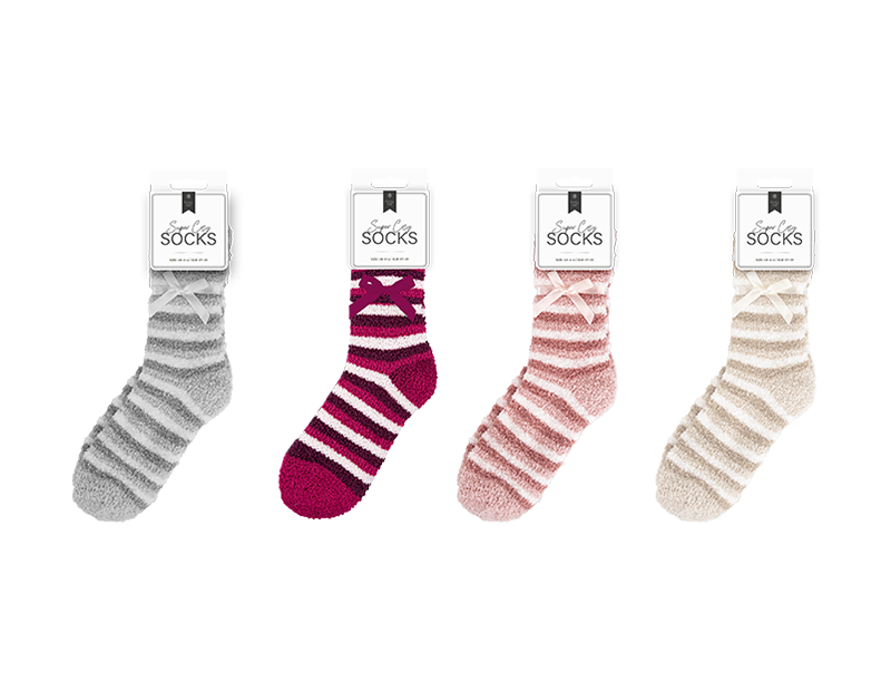 Ladies Cosy Stripe Socks