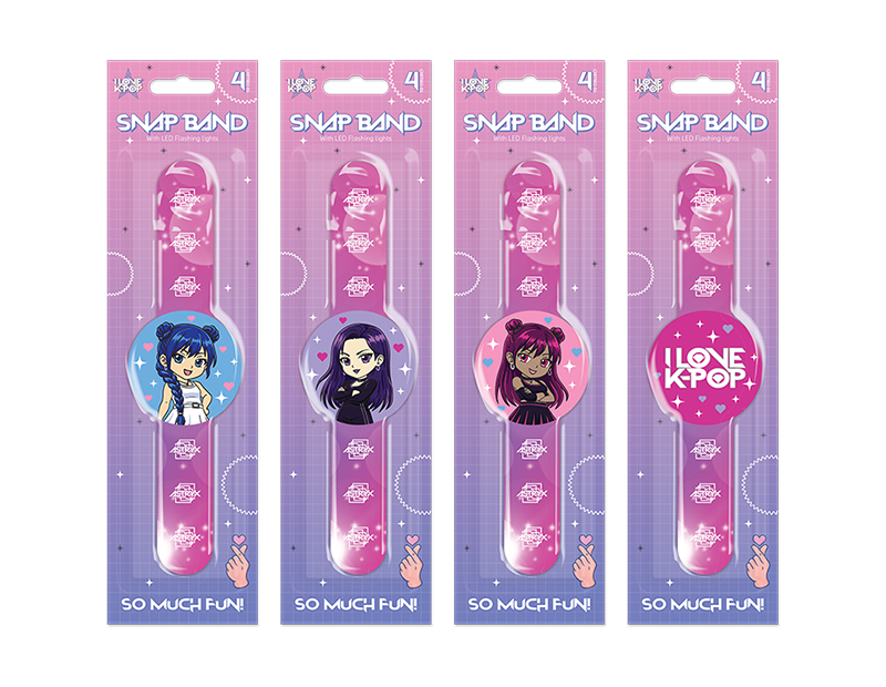 Flashing LED Snap Band