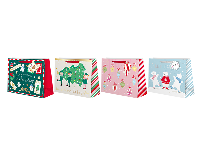 Large Shopper Christmas Gift Bag (Assorted Designs)