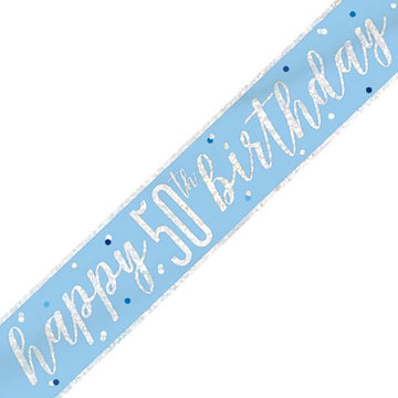 Banner Blue Glitz Age 50