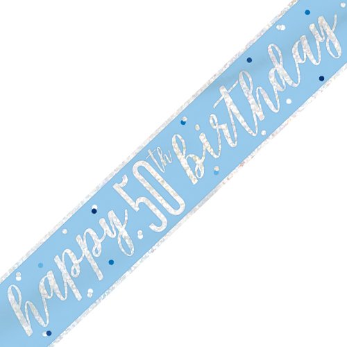 Banner Blue Glitz Age 50