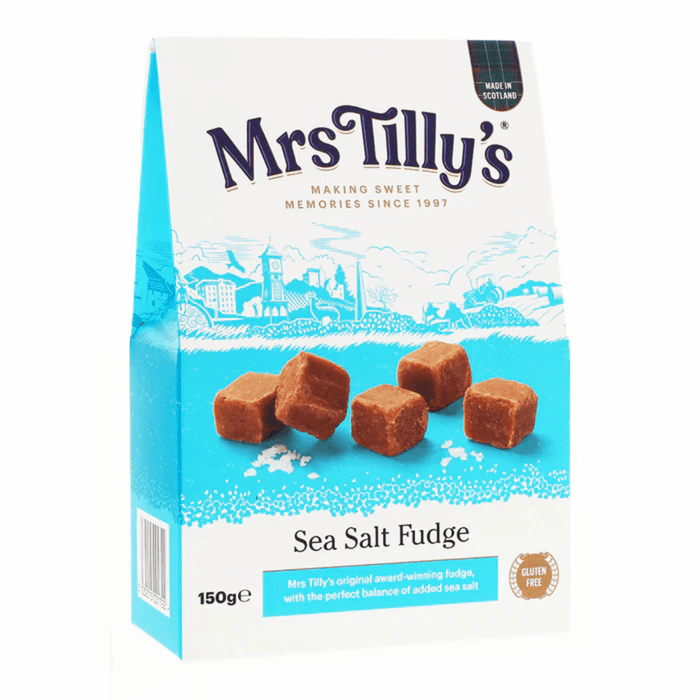 Mrs Tilly's Scottish Sea Salt Fudge Gift Box 150g
