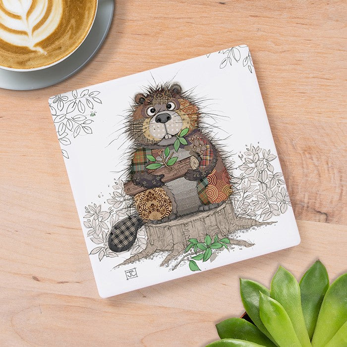 Bug Art Coaster Beaver