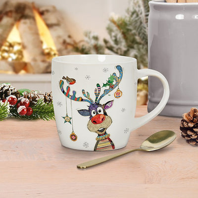 Christmas Bug Art Mug Rudolph