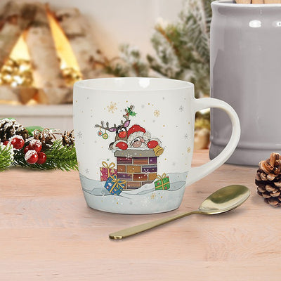 Christmas Bug Art Mug Santa