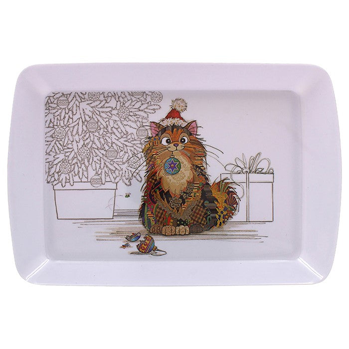 Christmas Bug Art Snowman Tray Small