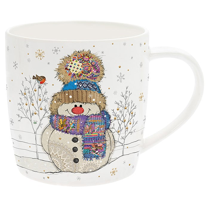 Christmas Bug Art Snowman Mug
