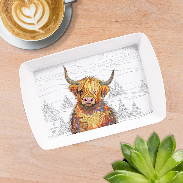 Bug Art Small Tray Highland Cow