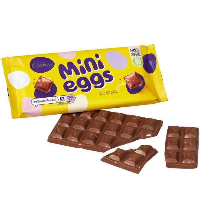 Cadbury Personalised Chocolate Mini Eggs Bar 110g Choose Name Easter Birthday!