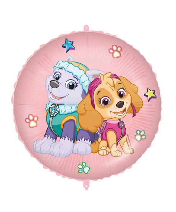 Paw Patrol Rose Pink - 17" Foil Helium (Optional Helium Inflation)