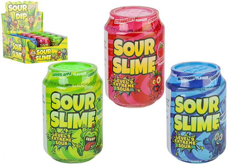 Mr Candy Sour Slime Candy Can with Liquid Candy 68g