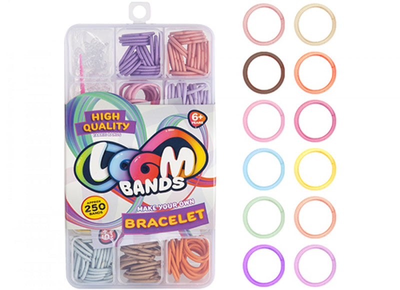 Wizz Toys Pastel Loom Band Set (250 Pack)