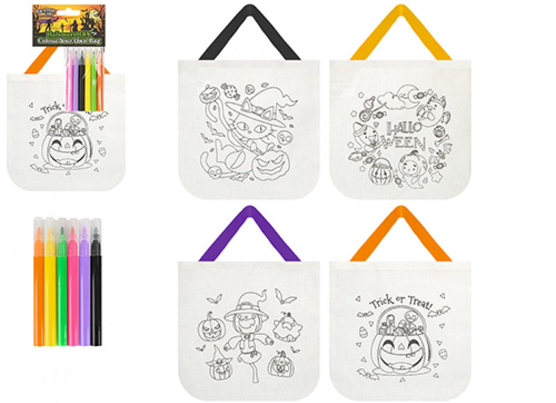 Haunted House Halloween DIY Colour-Me Bag (Assorted)