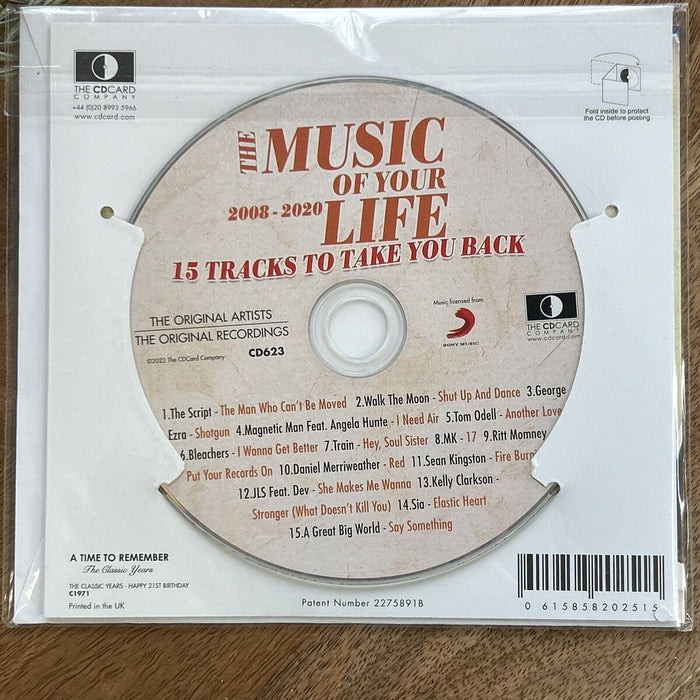 Happy 21st Birthday  CD Music Greeting Card Special Year