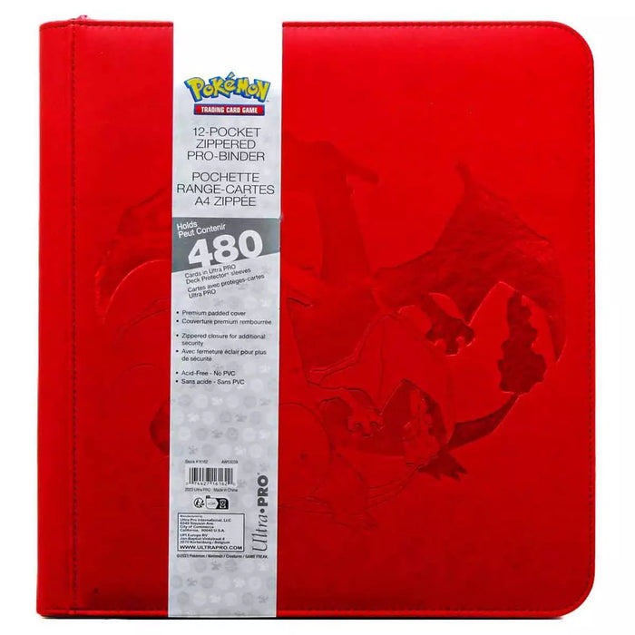trading card sleeves 9 pocket uk Charizard Pokemon Elite Series 9-Pocket Zippered Ultra Pro Folder — Sweets 'n' Things