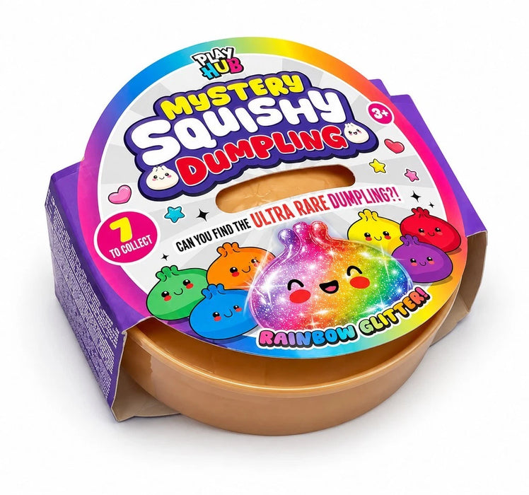 Original Mystery Squishy Dumpling Rainbow Glitter 10cm By RMS