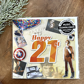 Happy 21st Birthday  CD Music Greeting Card Special Year