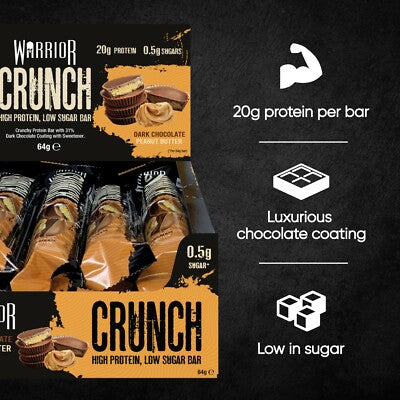12 x Warrior Crunch Protein Bar 64g (Full Box)