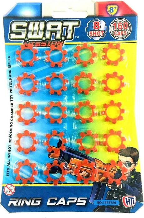 Plastic 8 Shot Ring Caps Super Disc - 160 / 96 Shots Per Pack