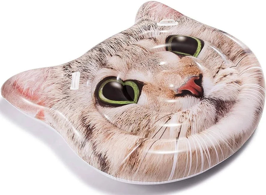 Intex Cat Face Inflatable Island 58" x 53"