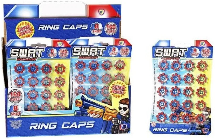 Plastic 8 Shot Ring Caps Super Disc - 160 / 96 Shots Per Pack