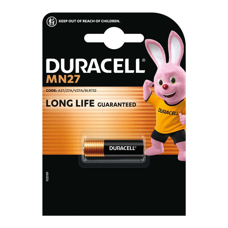 Duracell MN27 12V Alkaline Battery (27A) - Pack of 1