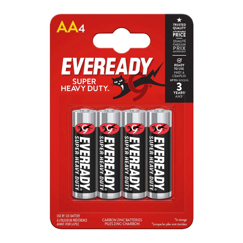 Eveready AA Super Heavy Duty Batteries - Pack of 4