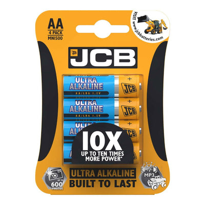 JCB AA Ultra Alkaline Batteries - Pack of 4