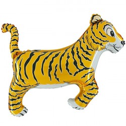 Tiger Orange Supershape Foil Balloon (Optional Helium Inflation)