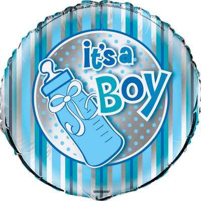 It's A Boy Foil Balloon (Optional Helium Inflation)