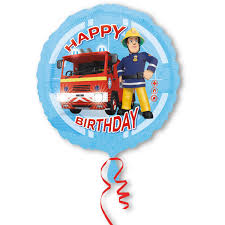 Fireman Sam Happy Birthday - 18" Foil Helium (Optional Helium Inflation)