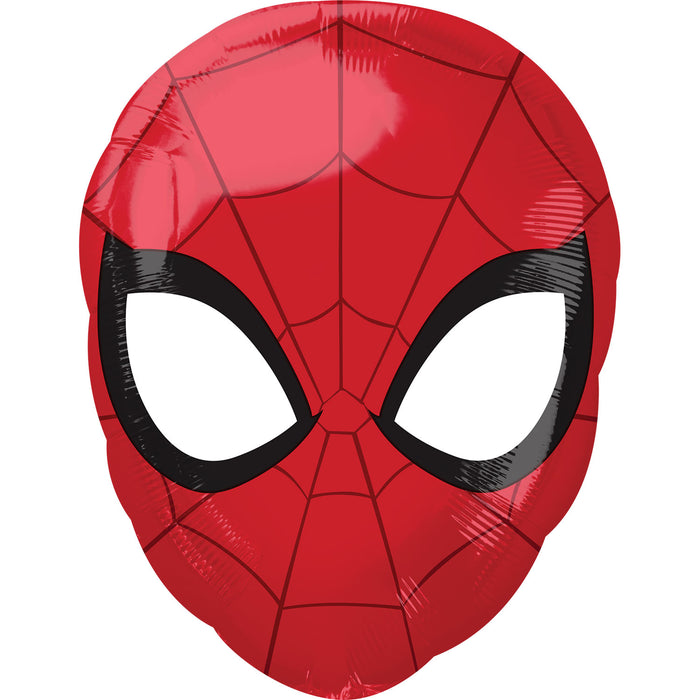 Spider-Man Head  Balloon - 18" Foil Helium (Optional Helium Inflation)